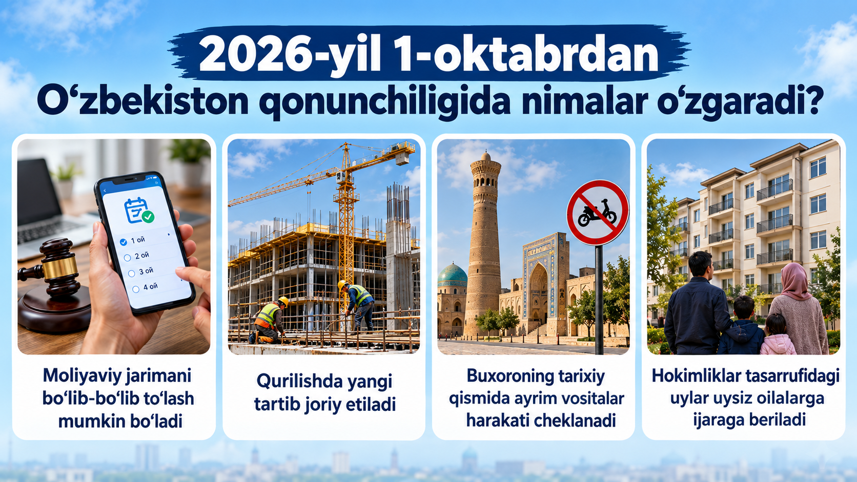 1-oktabrdan my.gov.uz va qurilish tartibi oʻzgaradi