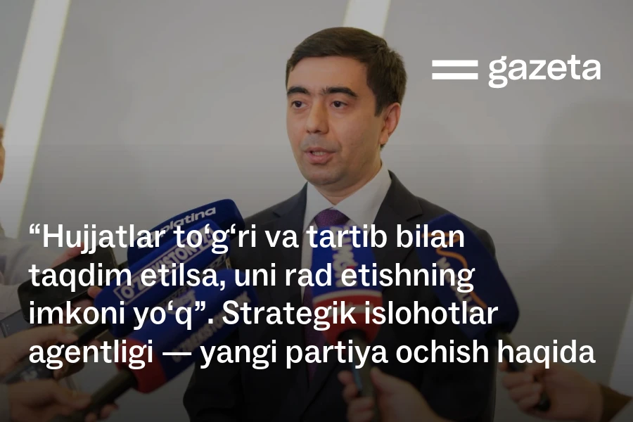 Yangi partiya hujjatlari qonun talabiga mos kelmayapti