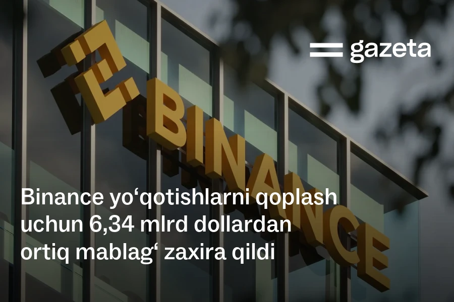 Binance yoʻqotishlar uchun $6,34 mlrd zaxira qildi